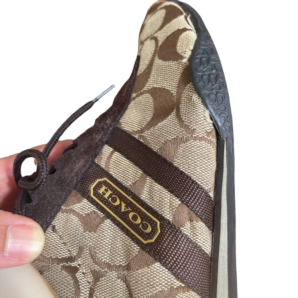 Coach Jayme Brown CC Print Sneakers Size: 8‎